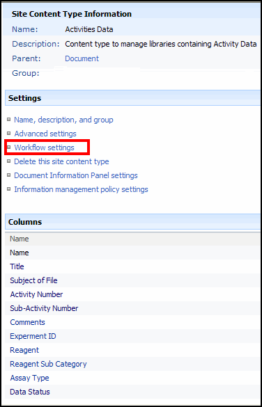 Content Types and Workflow - Figure 1
